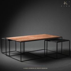 Recta coffee table with 2 small table