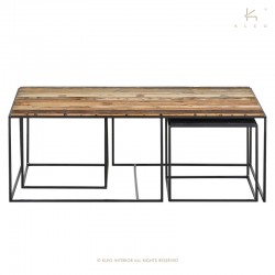 Recta coffee table with 2 small table - 4