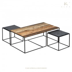 Recta coffee table with 2 small table - 5