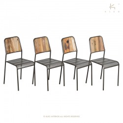Krzesło metal i drewno - 2
