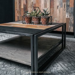 Square coffee table in three colors 2 tops
