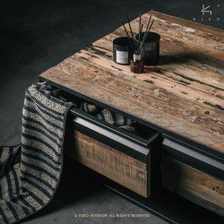 Coffee table with 2 drawers - 2