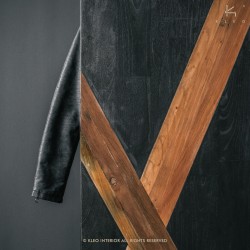 Wieszak na ubrania - drewniany panel - 1