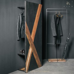 Storage shelf with wood panel - 2