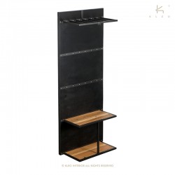 Storage shelf with wood panel - 4